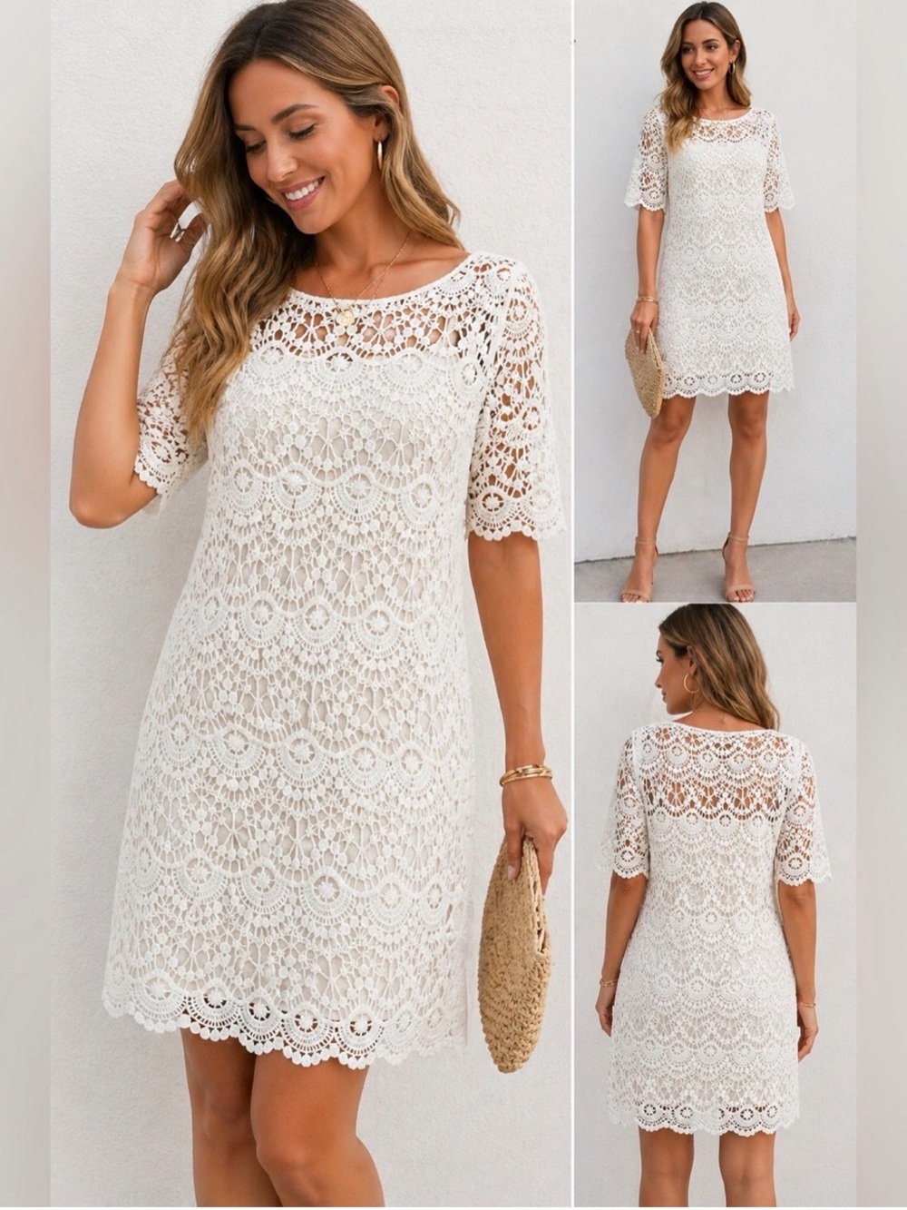 Lauren Ralph Lauren Lace Crochet Shift Dress